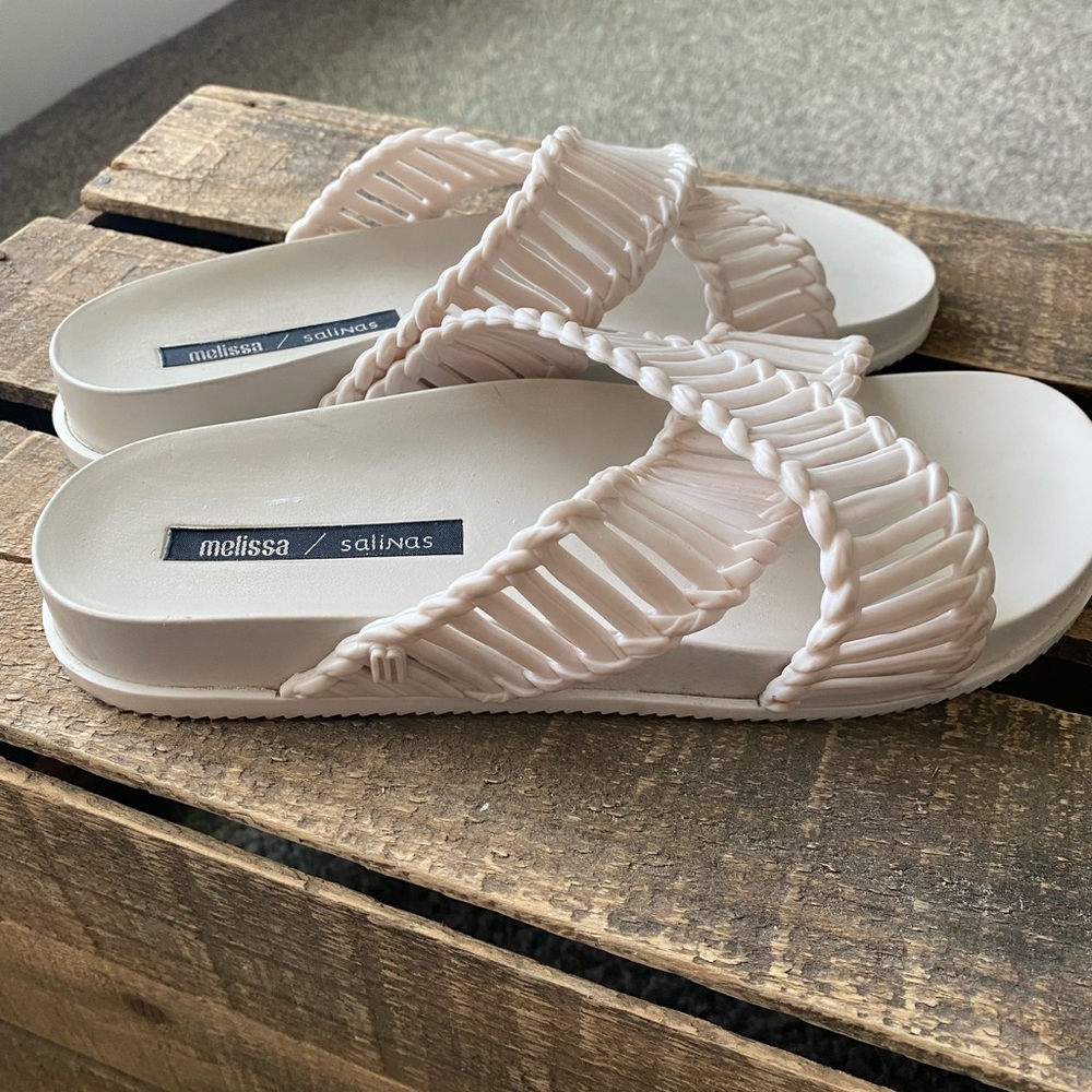 Melissa Women’s X Salinas Cosmic II slides beige size 7 - Picture 4 of 11